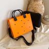 Leather women's bag  monochromatic  zipper  women's shoulder bag  beach bag  waterproof bags  new fashion