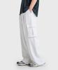 LEMAIN SECOND One-Pleat Wide Cargo Sweatpants [White Melange]