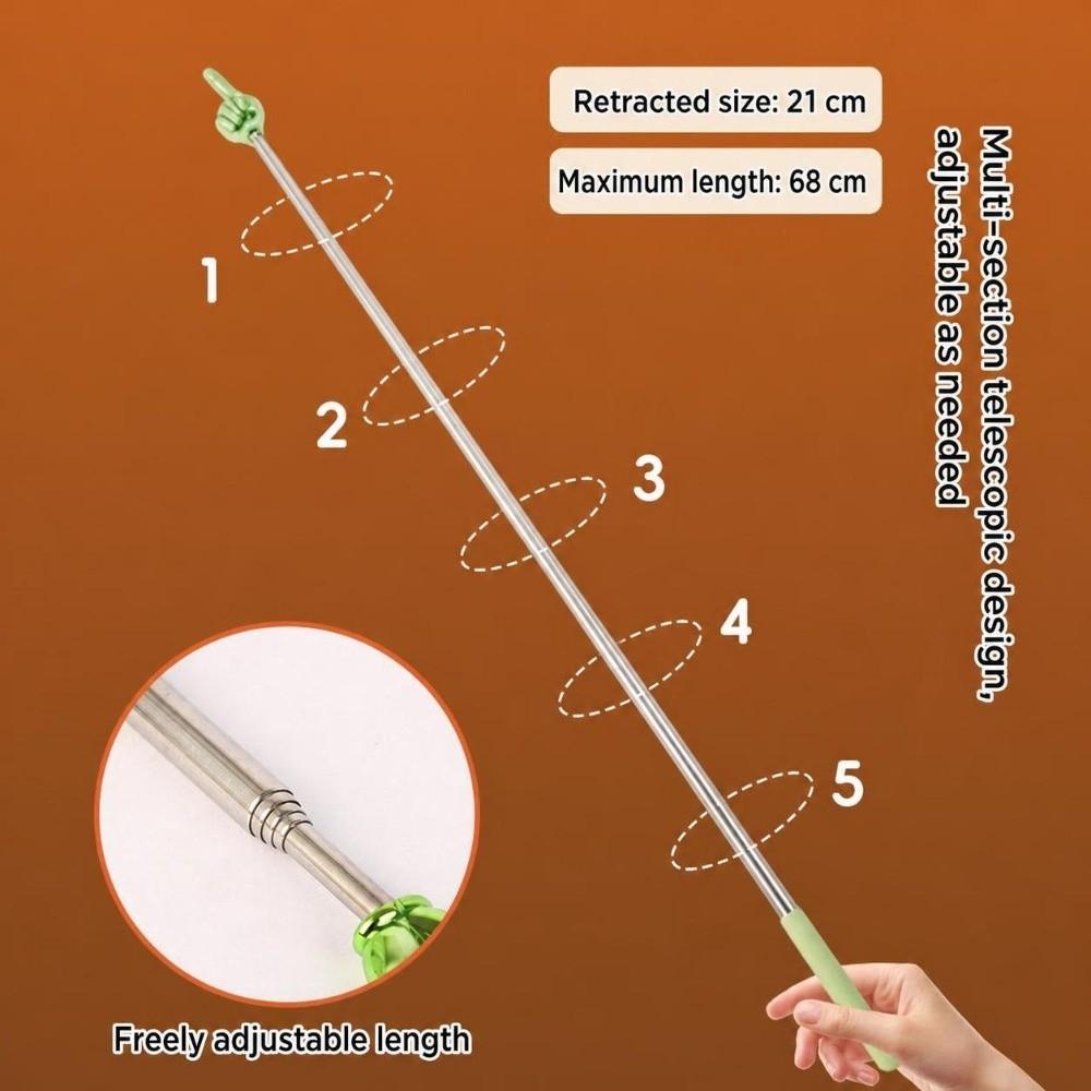 Finger Design Retractable Reading Stick Extendable Teaching Stick Pointing Rod  Kids Reading