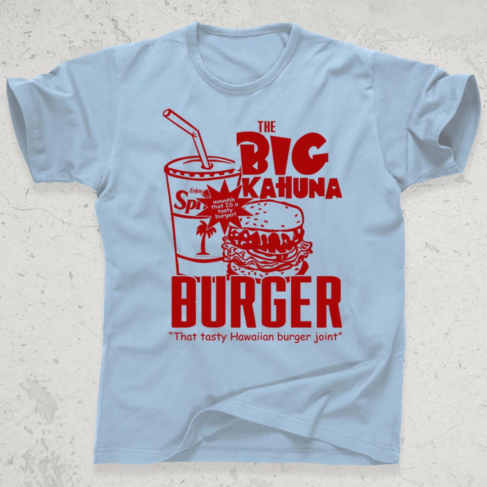 the Big Kahuna Burger Pulp Fiction Samuel L Jackson Jules Winnfield 2 sequel written and directed by Quentin Tarantino Vincent Vega T Shirt L