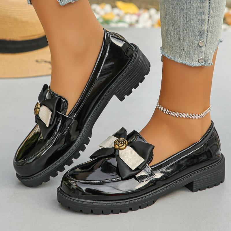 

Fashion 2024 Brand Women s Shoes Loafers Women s High Heels Fashion Butterfly-knot Office and Career New Plus Size Solid Heels Women 36 чёрный