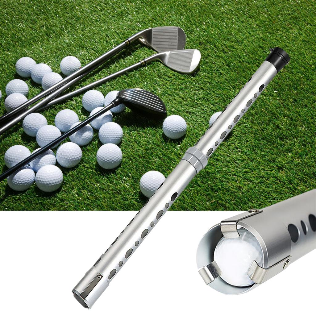Golfs Ball Retriever Aluminum Alloy Picker Upper Tube Golfs Ball Shagger Grabber Golfs Ball Collector Pickup Tool