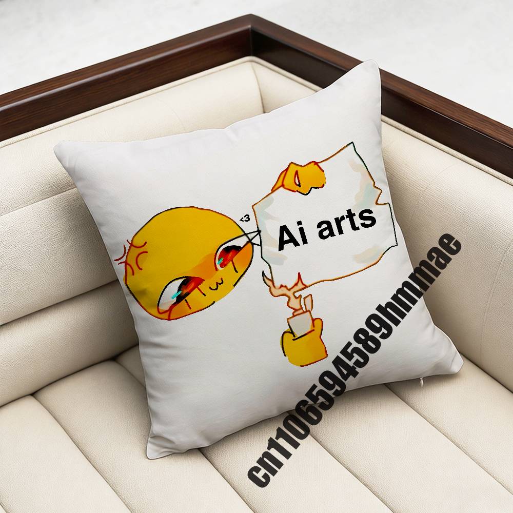 

FOR STOP AI Against AI Support Human Art Throw Pillow Case Sham 45x45cm 40x40cm Square Car Pillowcase Pad Cushion Cover 30x30cm