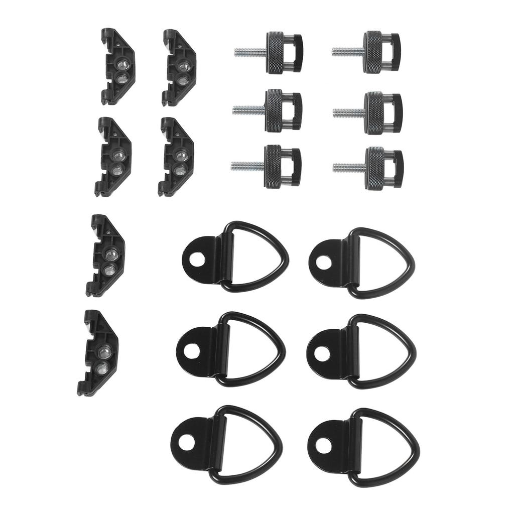 6 Sets Hard Top Bolts with D Rings Steel Billet Aluminum Quick Removal Fastener Thumb Screw Nut Kit for Wrangler JK JLU
