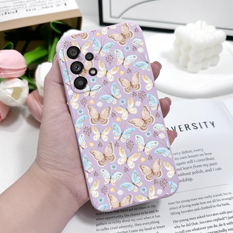 Flying Butterfly Case For Samsung Galaxy A73 A53 A33 A23 A13 A72 A52 A52S A32 A22 A12 A71 A51 A31 A21S 4G 5G Cover