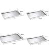 Food Grade Stainless Steel Tray Rust Resistant Storage Metal Food Serving Plate Rectangular Food Organizer Baking Pastry Tray