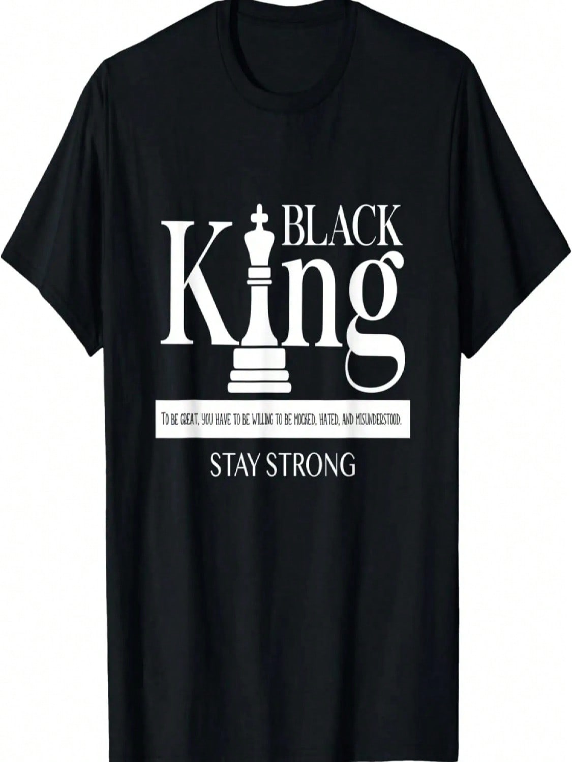 unisex Black King T-Shirt S
