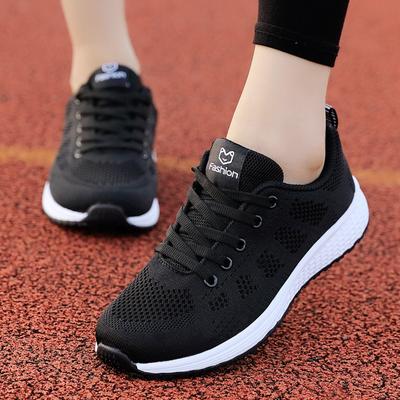 Atmungsaktive Laufschuhe für Damen, leichte, rutschfeste Sportschuhe für Damen, weiche Outdoor-Sneakers für Damen, zum Schnüren, modische Tennisschuhe