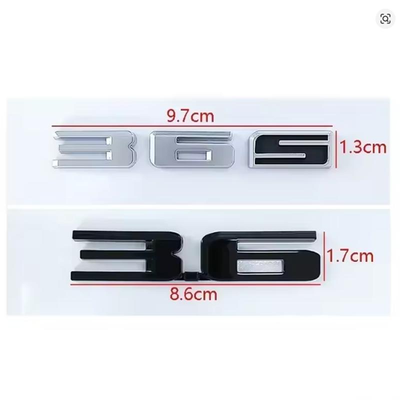 ABS Auto Seitenemblem Buchstabe Heckklappen-Plakette Aufkleber für Cadillac 3.6 36S SRX CTS ATS XT5 BLS DTS XLR Escalade Deville