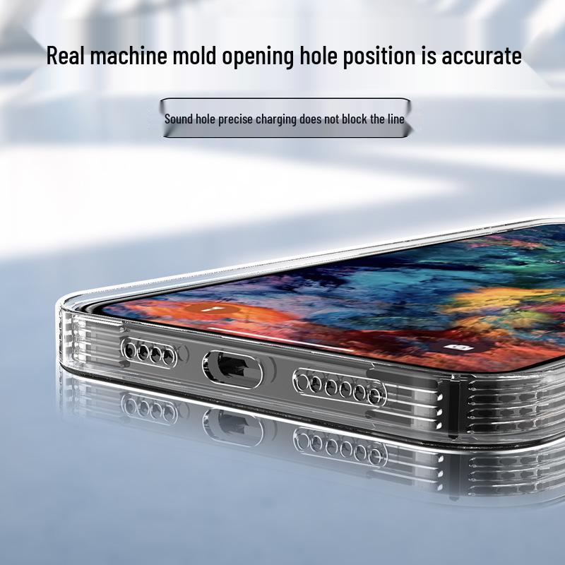 Sturzsichere iPhone 12-16 Pro/Max Plus Transparente Vollabdeckung Silikonhülle