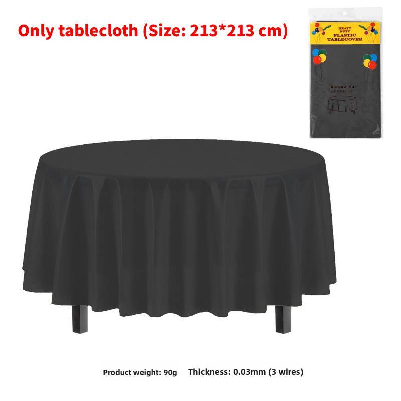 Classic Disposable Round Plastic Disposable Tablecloth With Waterproof Finish For Party Events And Hotel Use