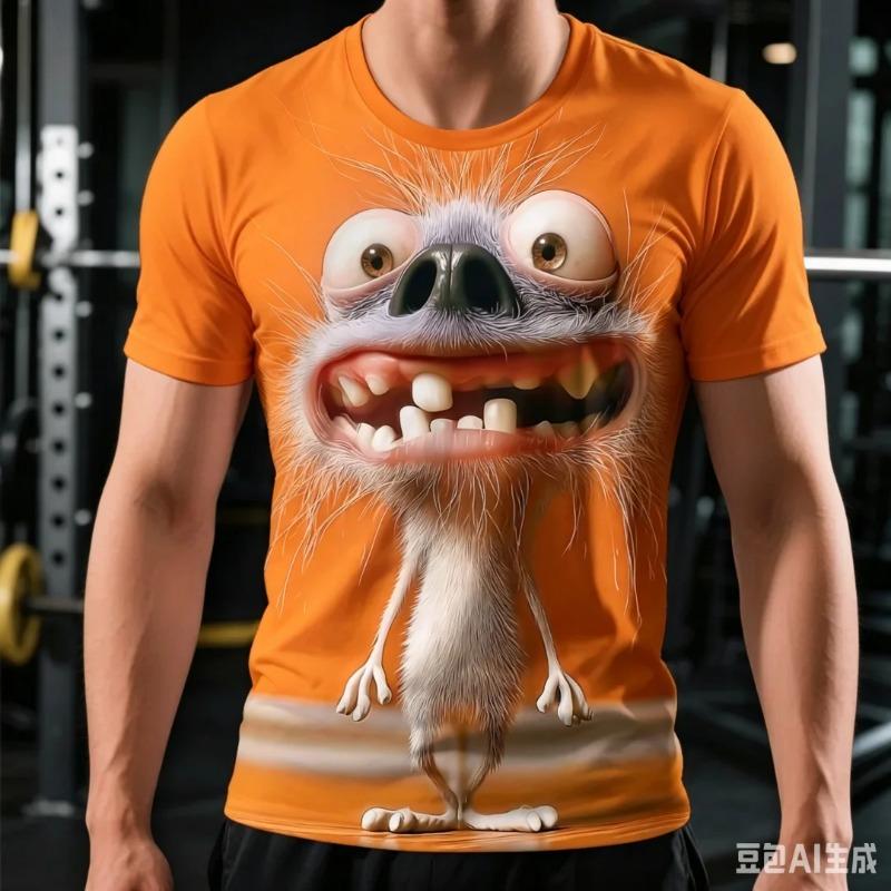 Summer Funny Men's T Shirt Graphic Abstract Stylish Classic Short Sleeve Crew Neck Tees Round Neck Tops Kids Tee