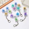 Glowing Keybopard Keychain 1-9 Key Keycap Keychain Press Button Keyring Stress Releasing Decompression Keyrings Bags Charms