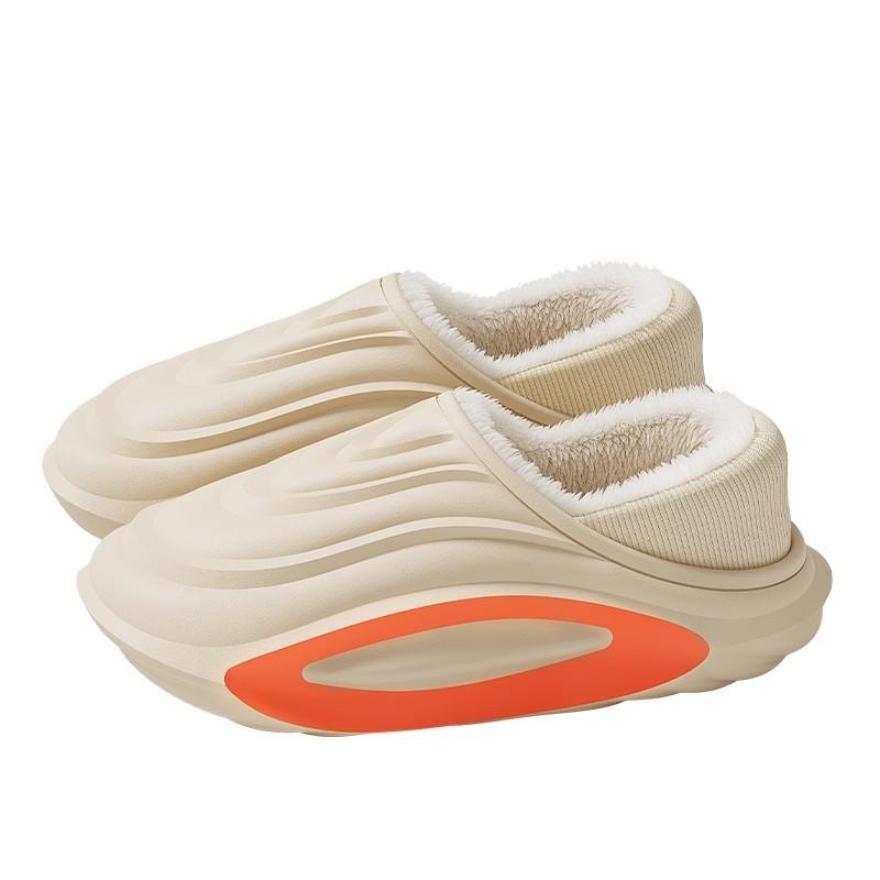 Waterproof Cotton Slippers Women's Winter 2025 New Bag Heel Thick-soled Indoor Home Non-slip Warm Cotton Shoes Men's Outer Wear