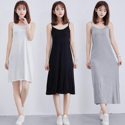 Vestido Camisola de Verano Talla Grande para Mujer de Modal - Longitud Media con Acabado de Alta Gama
