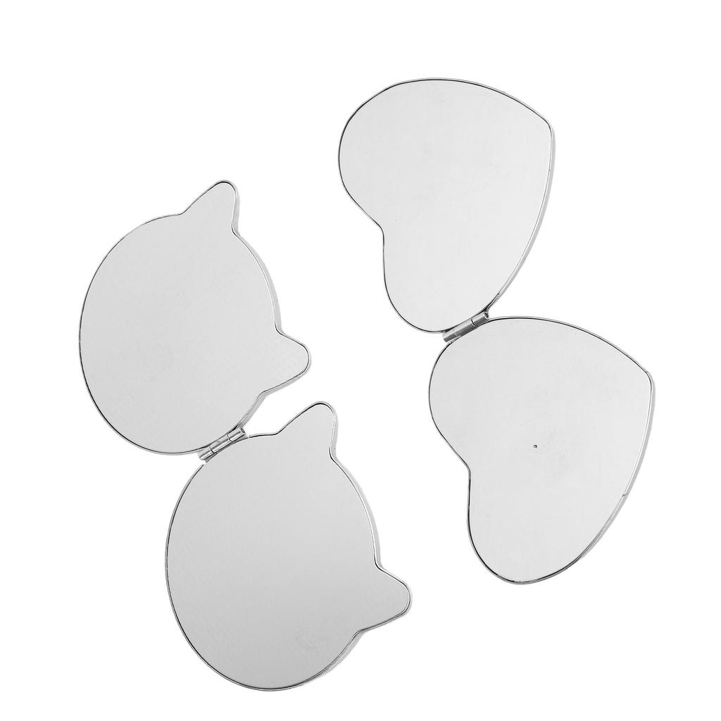 Compact Makeup Mirror Double Sided Stainless Steel Solid Color Drop Resistant Pocket Portable Makeup