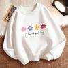 Pullover Spring Have A Good Day Flower Crew Neck Graphic Print Hoodie Boy/Girl Kids Hoody Children'S Sweatshirt