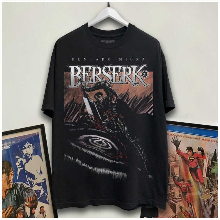Berserk Anime Shirt Berserk Graphic Movie Black Classic Style Tshirt KH13777 Unisex T-Shirt M