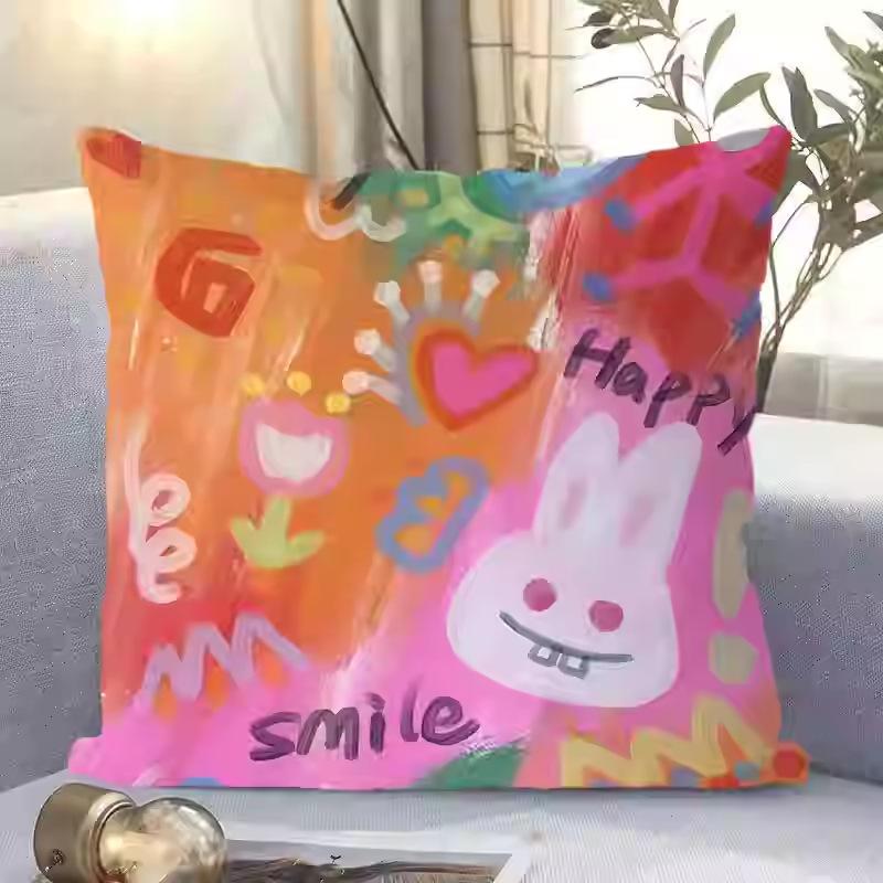 Dopamin Niedlich Cartoon Einfaches Sofa Wohnzimmer Wildleder Kissenbezug Kissen Kissen Abnehmbar und Waschbar Schlafzimmer