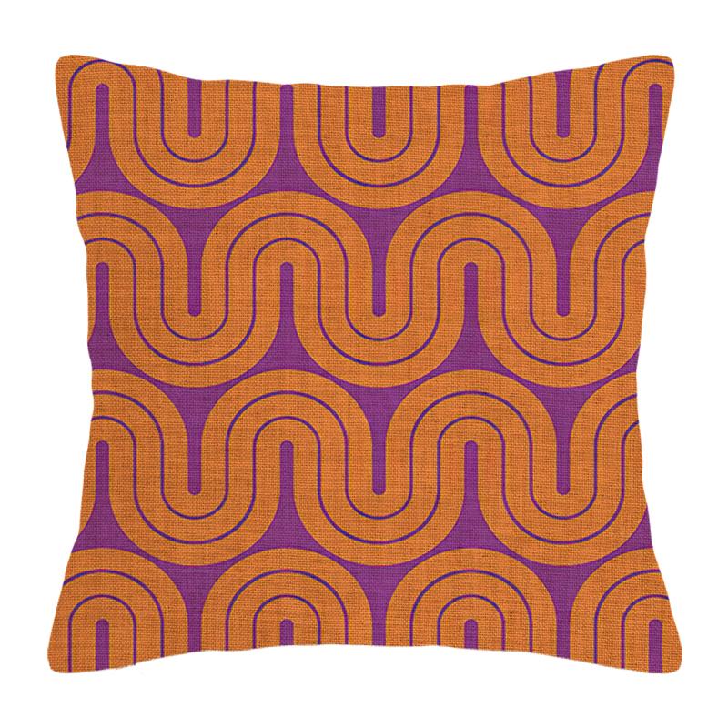 Home Decor Abstract & Geometric Patterned Pillow Covers Pattern Cushion Cover Suitable For Sofa Bedroom Car Pillow Cover