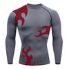 Anime 3D Print Long Sleeve Compression Shirt for Men Gym Workout Running Undershirt Baselayer Athletic Quick Dry Breathable Tops