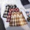 High-waisted Plaid Woolen A-line Skirt, Retro Academy Style, Autumn/Winter 2025.