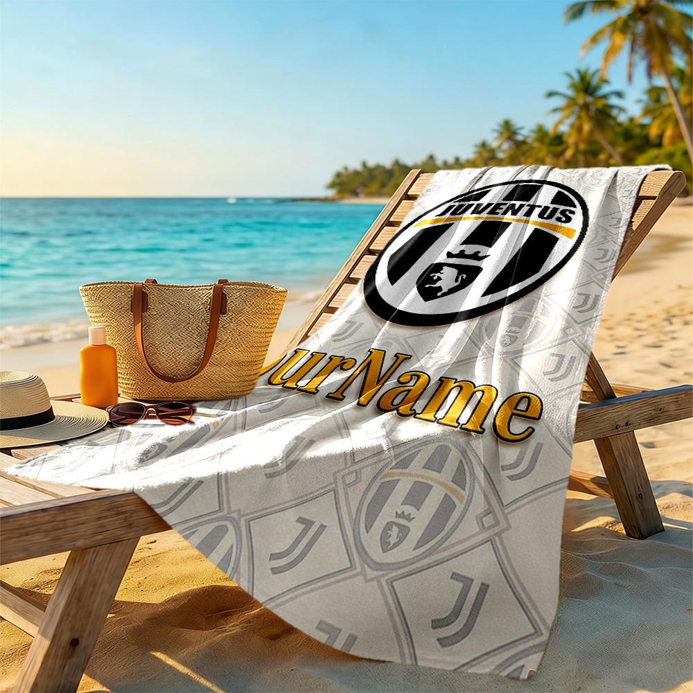 Juventus Personalized Name Beach Towel Quick-Dry Soft Microfiber Suitable for Sports Travel Swimming Yoga Bathroom Beach And Pool