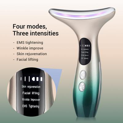 EMS Neck Face Beauty Care LED Photon Therapy Rejuvenation Skin Tighten Reduce Double Chin Anti Wrinkle Slimming Lifting Massager