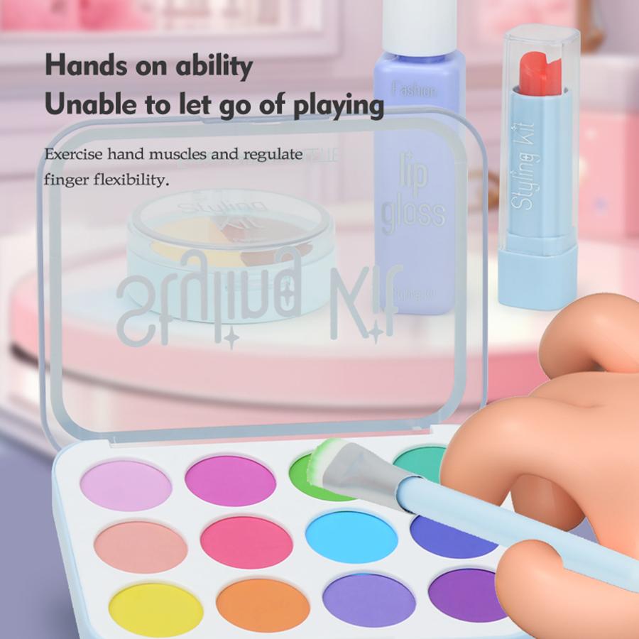 Model pretend play children's makeup toy set princess cosmetics dress up toy holiday Girls Gift