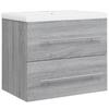 Washbasin Cabinet with Built in Basin Grey Sonoma Particleboard