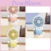 Cute Cartoon Mini Usb Rechargeable Portable Fan Plastic Material Factory Wholesale