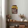 Artistic Wall Decor Panels Mason Jar Shape Decoration, Wooden Art with Sunflower Print, Restaurant Ornaments Retro Rustic Hanging for Farmhouse