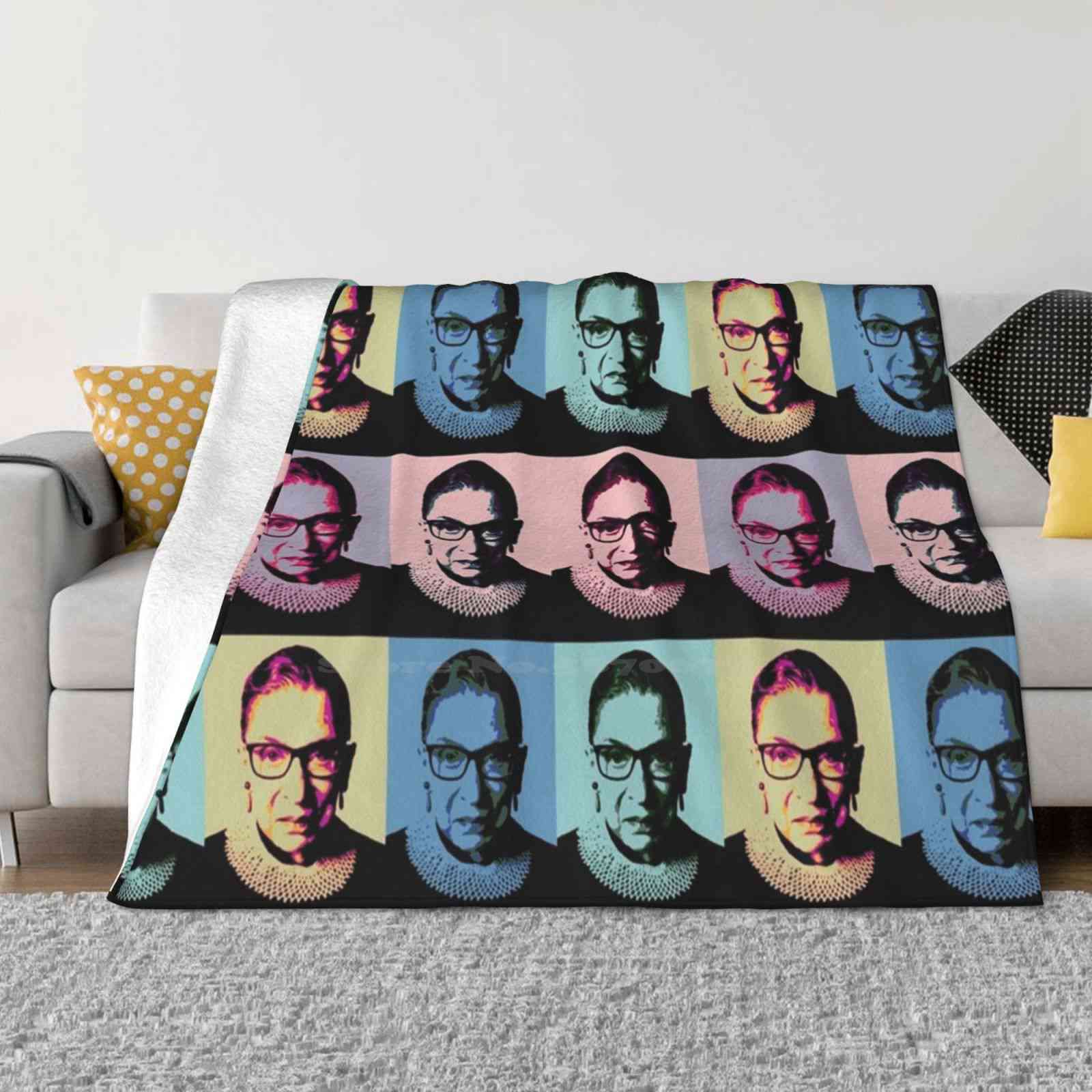 Notorious Rbg-In Muted Colors Soft Warm Blanket Sofa/Bed/Travel Love Gifts Notorious Rbg Ruth Bader Ginsburg I Dissent Feminist 30x40in