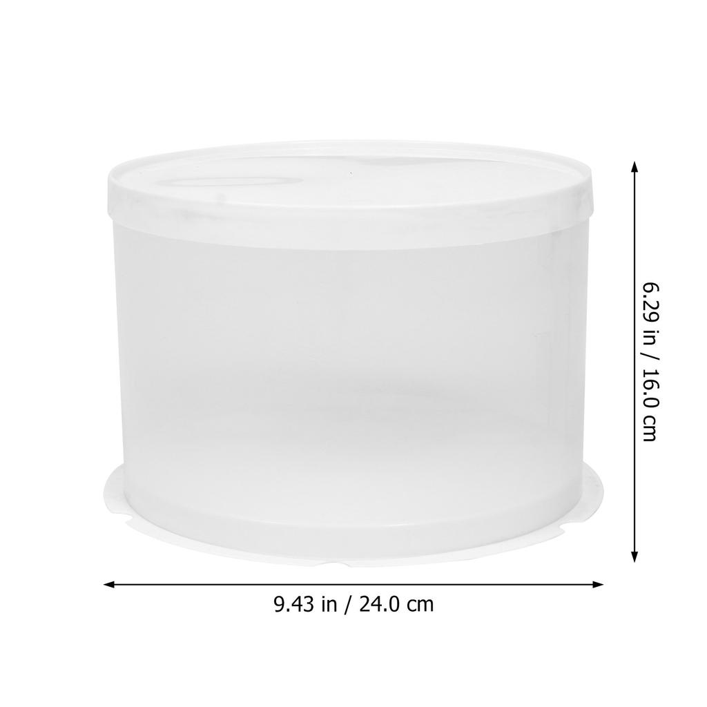 Transparent Cake Box Baking Packing Case Food Container Holder White Round Gift Dessert Storage Kitchen Bar Use