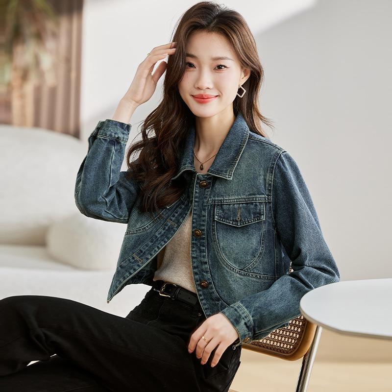 Spring New Celebrity Denim Short Jacket Women's Age-reducing and Thin Fashion Tops Trend