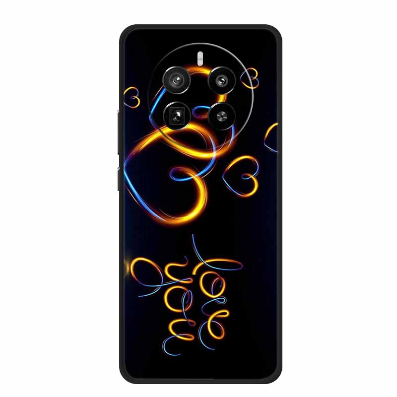 For Realme 12 Pro Case Realme12 Pro Plus 6.7" Black Silicone Soft Phone Case For Realme 12 Pro Back Cover Case 12Pro Coque Shell