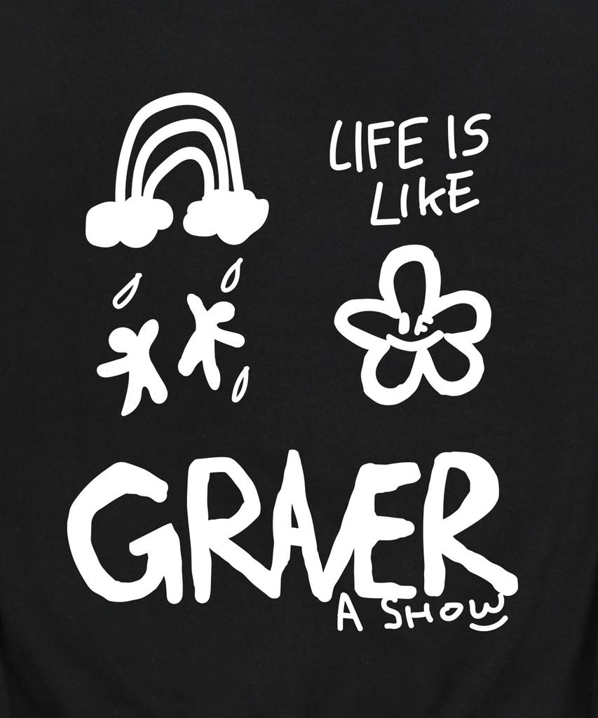 GRAVER [Unisex] Multi 1 Logo Sweatshirt_Black