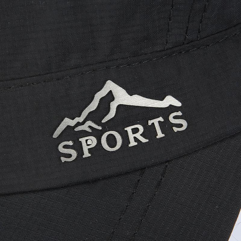 Men'S And Women'S Outdoor Jungle Adventure Solid Color Simple Military Hat Quick-Drying Hat Mountaineering Breathable Flat Top Hat Mountain Logo Hat