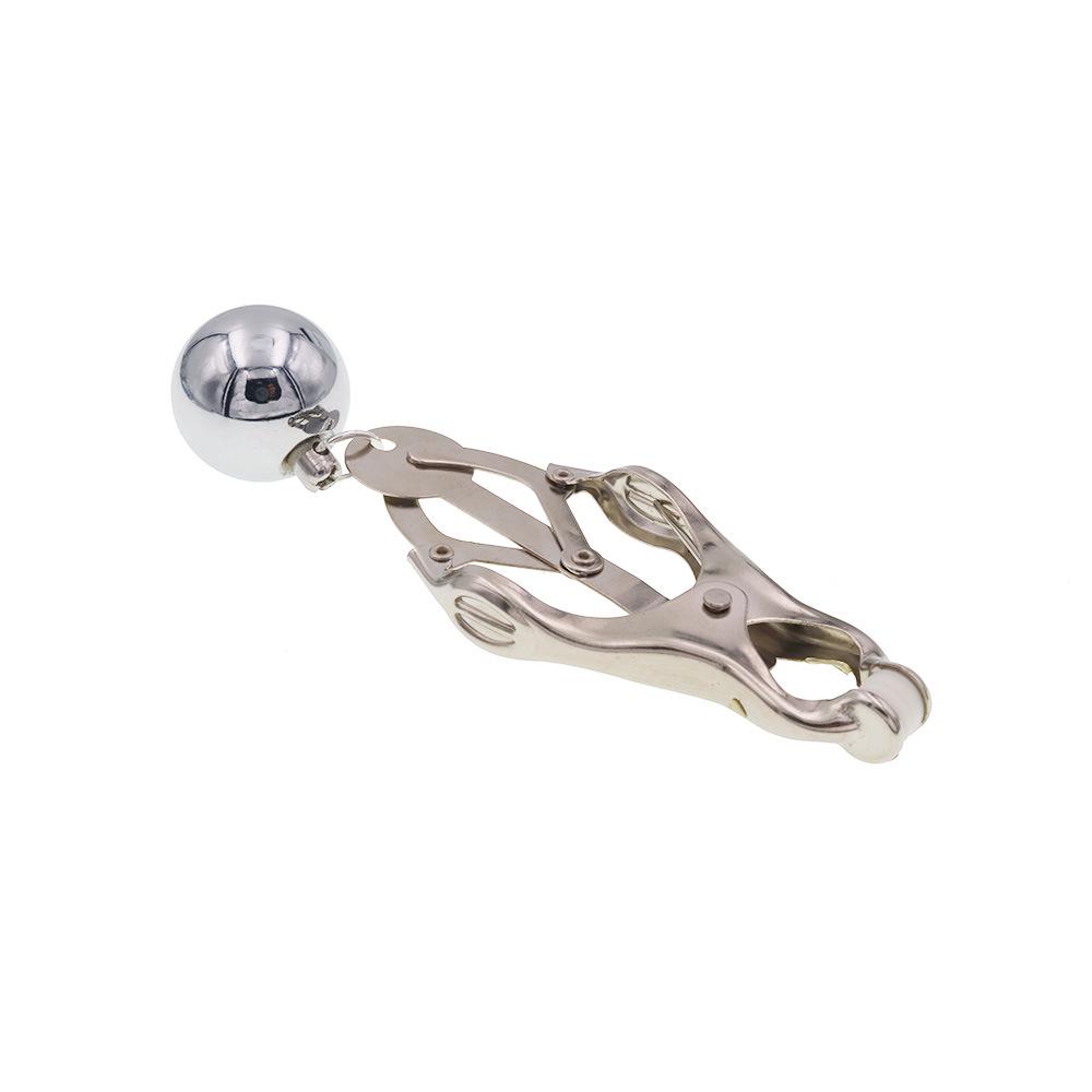 Chaquj Erotic Nipple and Labia Clamps with Gravity Ball Pendant