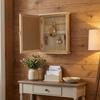 Square Cabinet Key Rack Wooden Entryway Storage Box Wall-Mounted Key Storage Box  Living Room