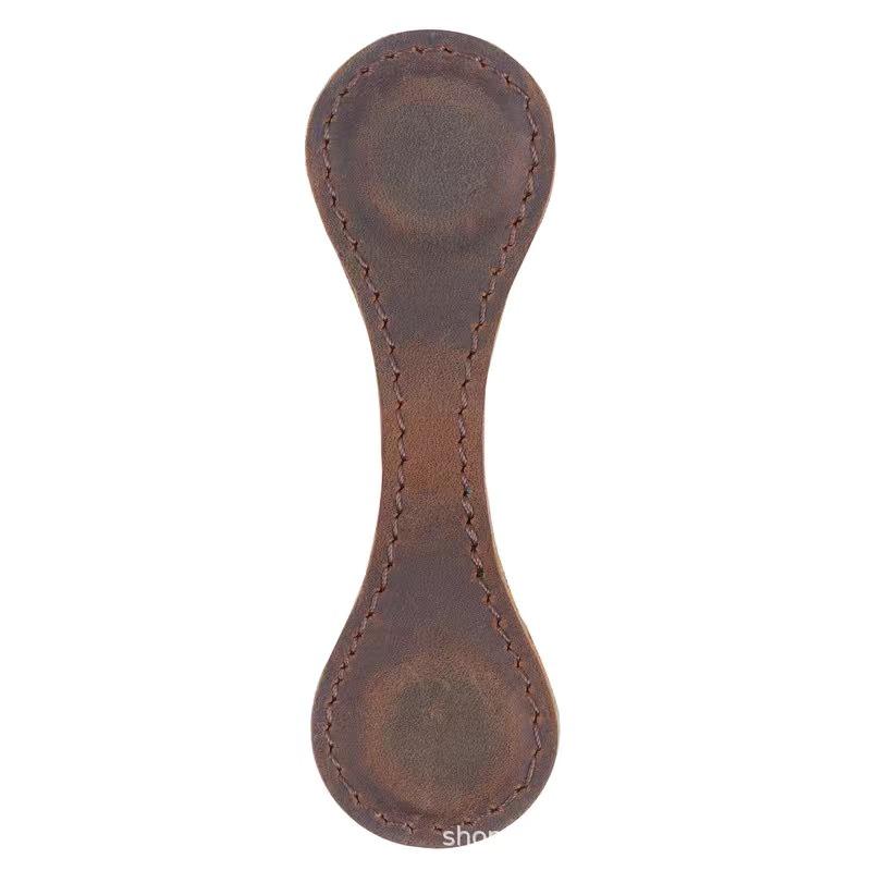 Crazy Horse Leather Double-Sided Magnetic Bookmark Clip