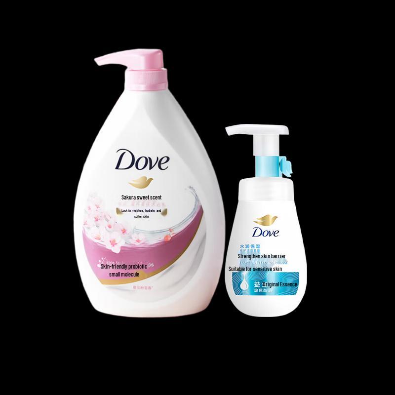Набор Dove Цветок вишни Питательный гель для душа и Увлажняющая очищающая пенка