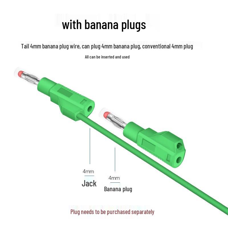 HUIJUN 4mm Brass Banana Plug Test Lead Cable