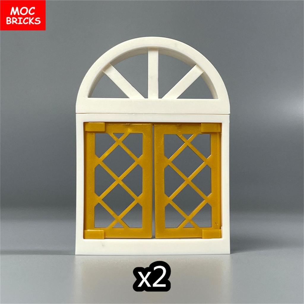 MOC Bricks Fence Railing Window Stairs Ladder Gate DIY Garden House Architecture Accessories Building Blocks Children's Toys