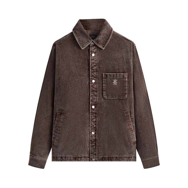 

Kith Washed Corduroy Brixton Puffed Shirt Jacket Saddle Мужские Топы Коричневый KHM010915-201 M
