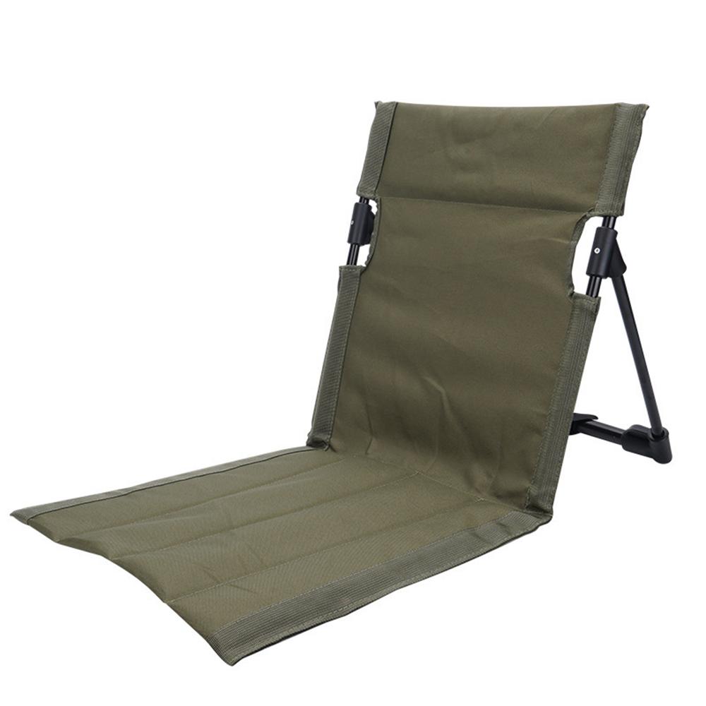 Portable Beach Mat Lounge Folding Chair with Back Support Folding Reclining with Back Net Pocket Lightweight Foldable Chair