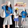 2026 New Style Girls' Cartoon T-shirt & Shorts Set – Trendy, Loose-Fit Activewear for Older Children
