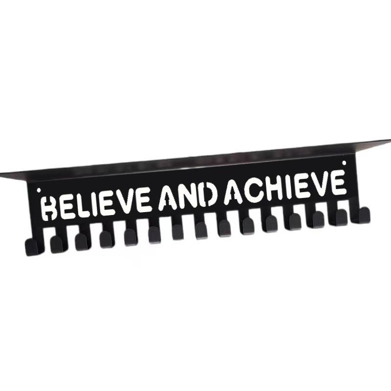 Metal Medal Display Rack Wall Mount Trophy Holder For Sports Cheerleading Gymnastics Soccer Softball Home Or Office Decor Utilit