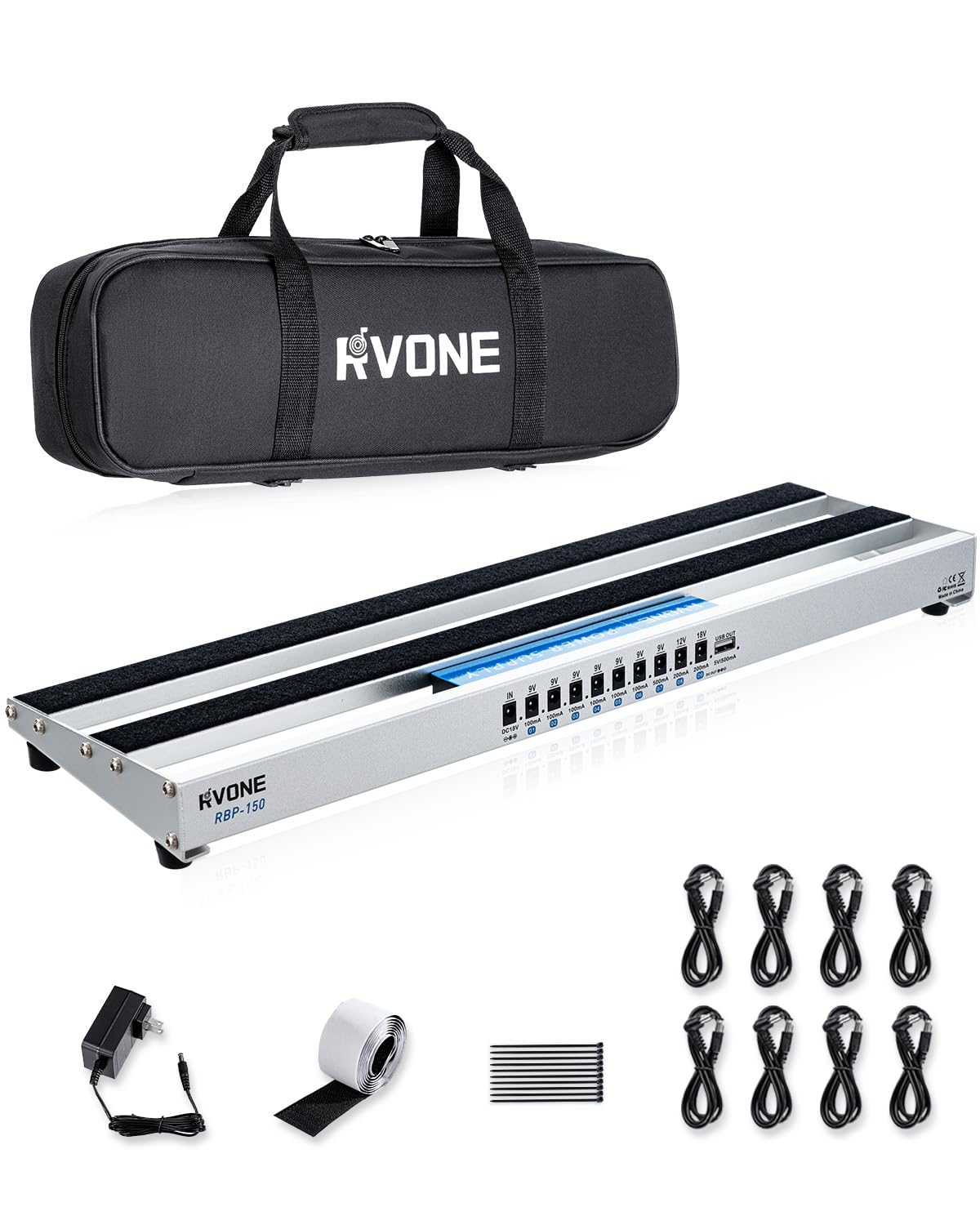 

Guitar Pedal Board Power Supports Multiple Compact 19x5 Inch Aluminum Alloy Lightweight and Portable For Home Practice and Live Performances Includes