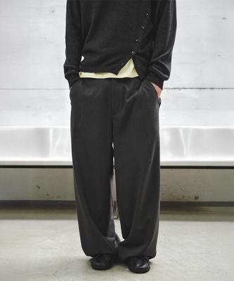 INTEMPOMOOD Offset Line Wide Slacks_Charcoal